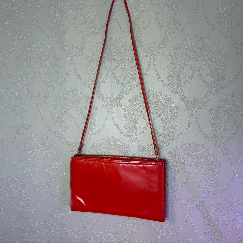 Elegant Red Women's Shoulder Bag Vintage Phillippe red clutch - Picture 6 of 6